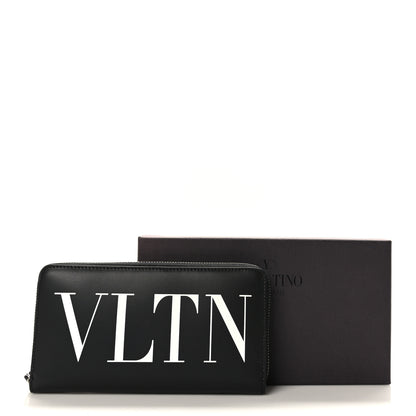 Valentino Garavani Calfskin VLTN Zip Around Wallet Black 9 of 9