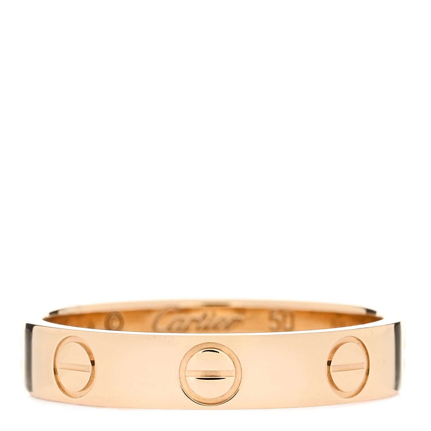 Cartier 18K Yellow Gold 3.5mm LOVE Wedding Band Ring 50 5.25 1 of 4