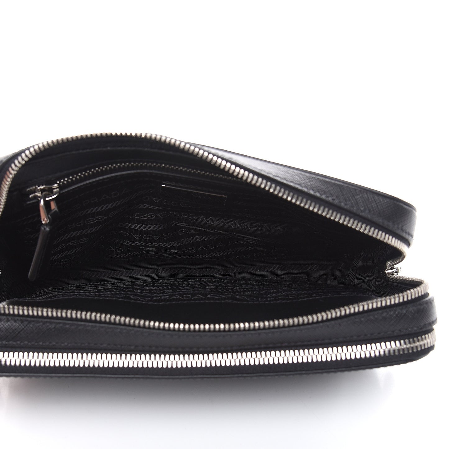 Saffiano Travel Wristlet Bag Black