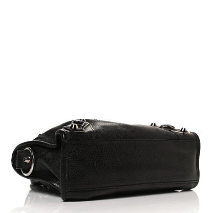 Balenciaga Chevre Silver Metallic Edge Hardware Mini City Black 4 of 14