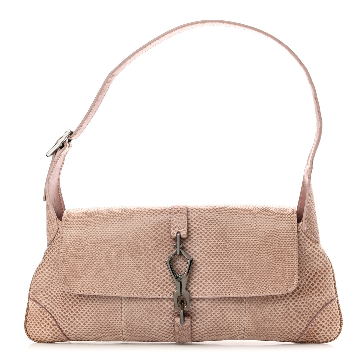 Snakeskin Jackie O Hobo Pink