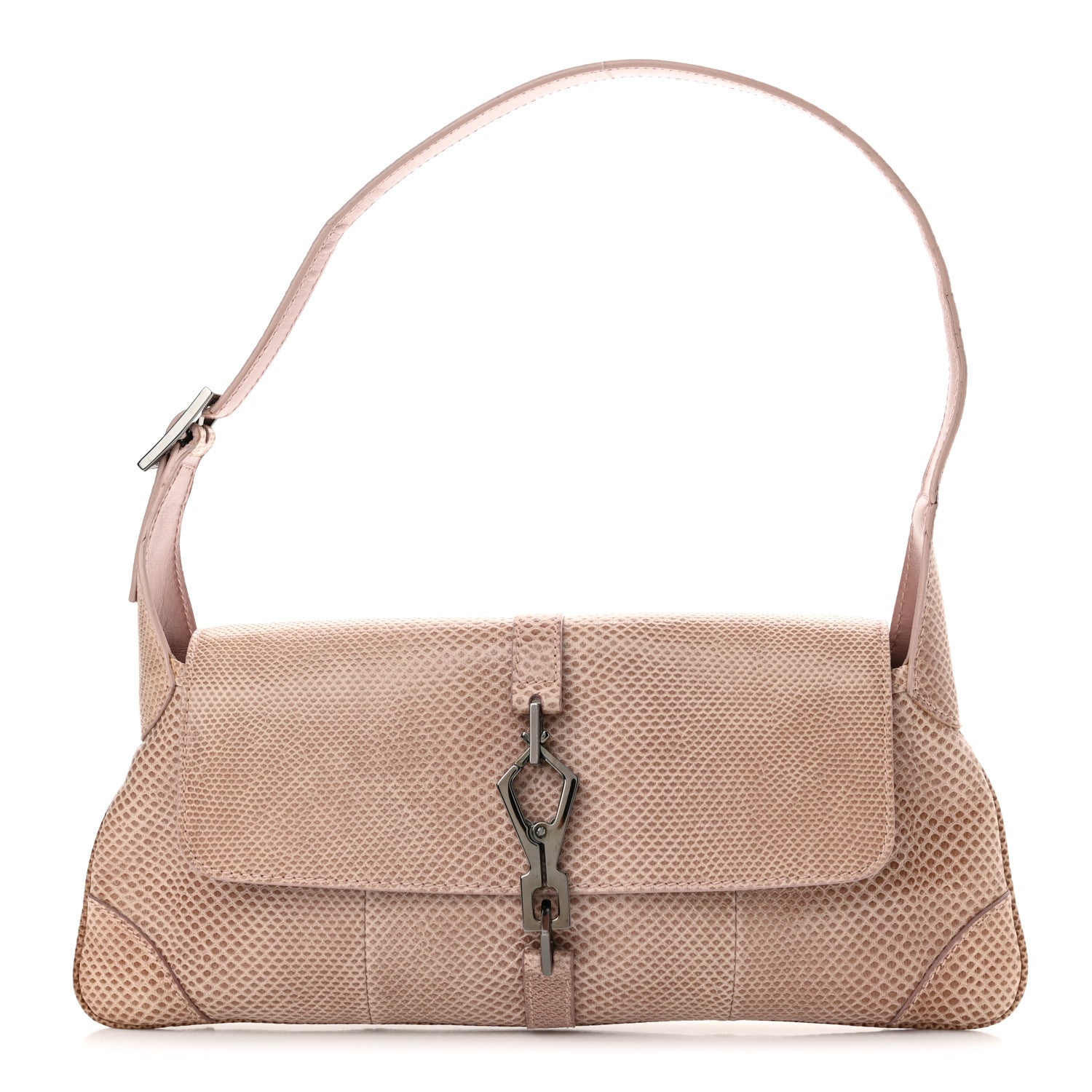 Gucci Snakeskin Jackie O Hobo Pink 1 of 15