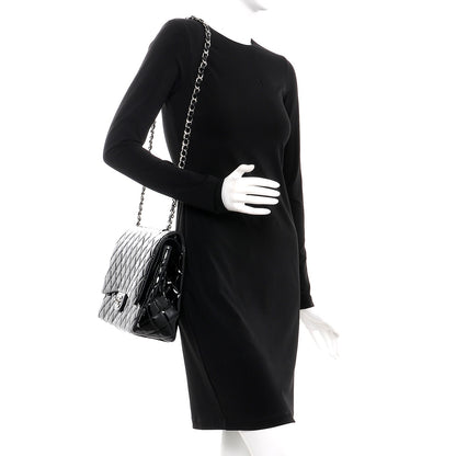 Chanel Patent Quilted Maxi Double Flap Black 2 of 8