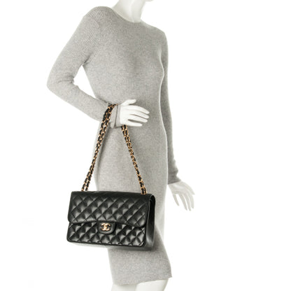 Chanel Caviar Quilted Jumbo Double Flap Black 2 of 9