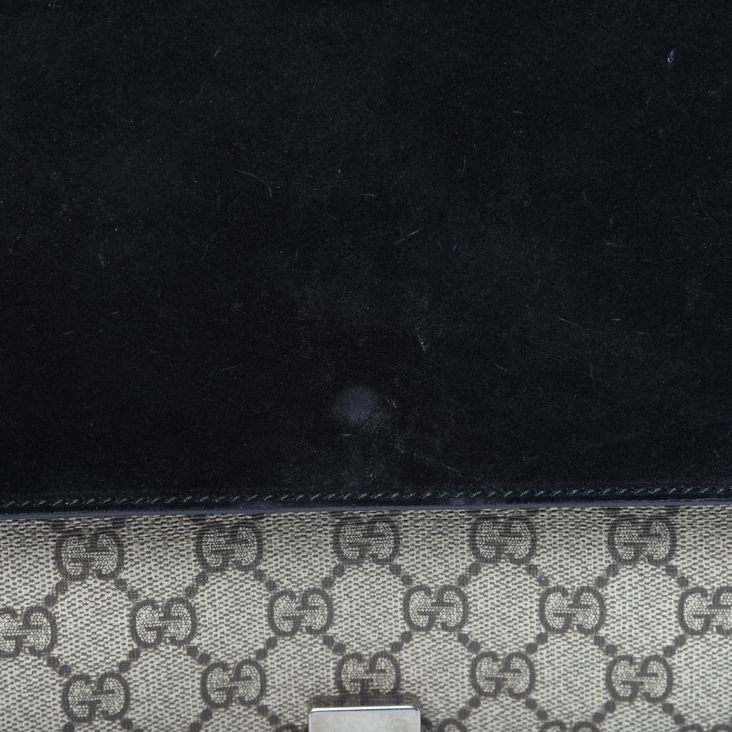 GG Supreme Monogram Medium Dionysus Shoulder Bag Black