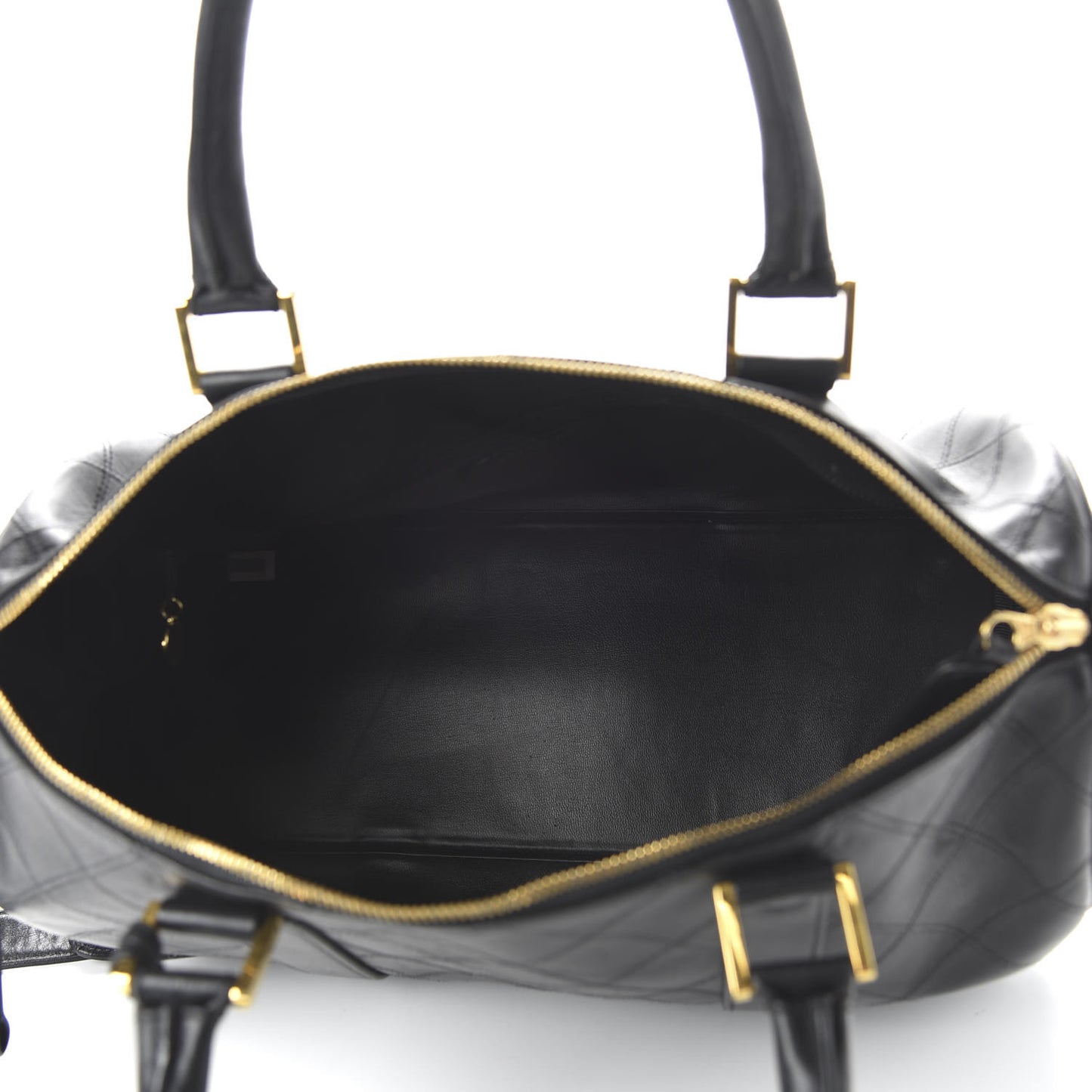 Calfskin Stitched CC Boston Black