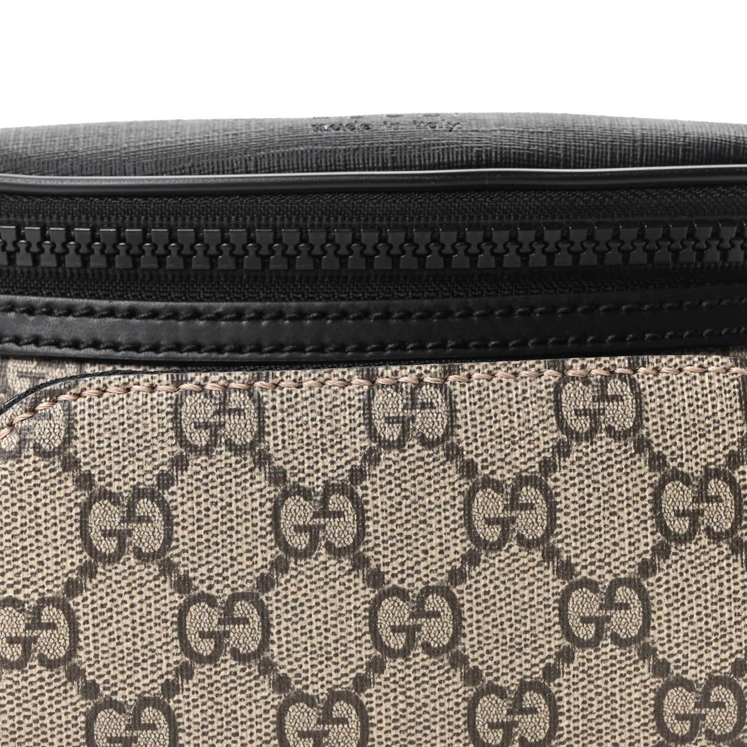 Gucci GG Supreme Monogram Belt Bag Black 7 of 9