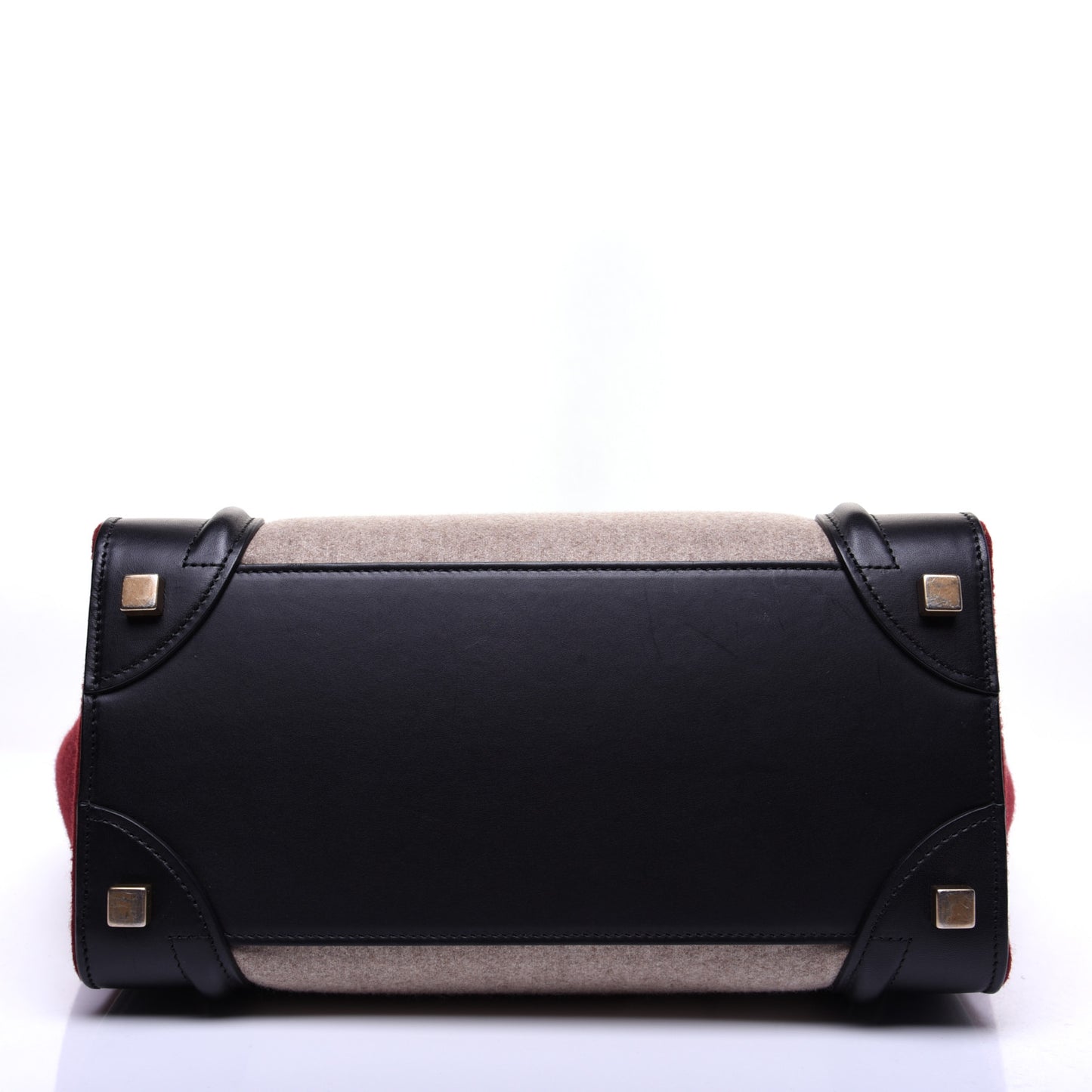 Felt Smooth Calfskin Micro Tri-Color Micro Luggage Beige