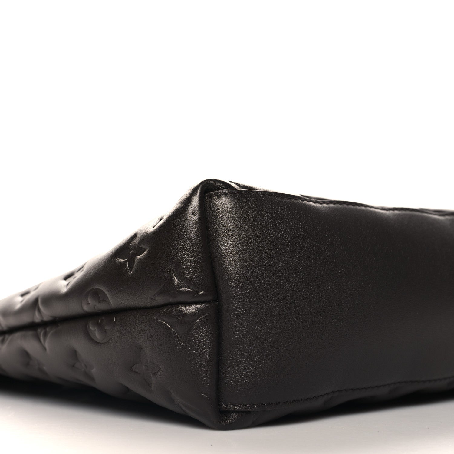 Louis Vuitton Calfskin Embossed Monogram Coussin Hobo MM Chocolate 9 of 10