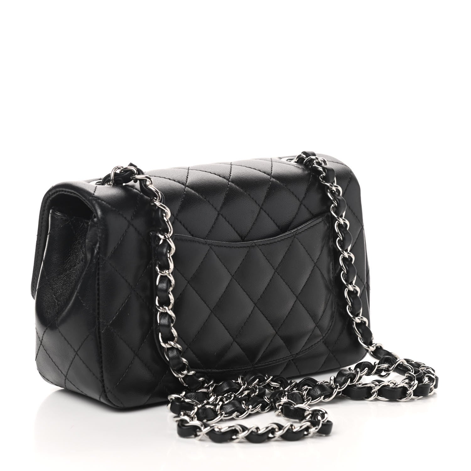 Chanel Lambskin Quilted Mini Rectangular Flap Black 3 of 11