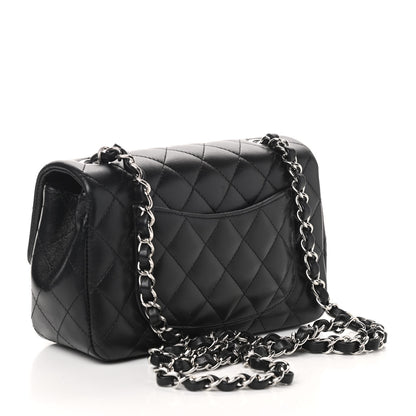 Chanel Lambskin Quilted Mini Rectangular Flap Black 3 of 11