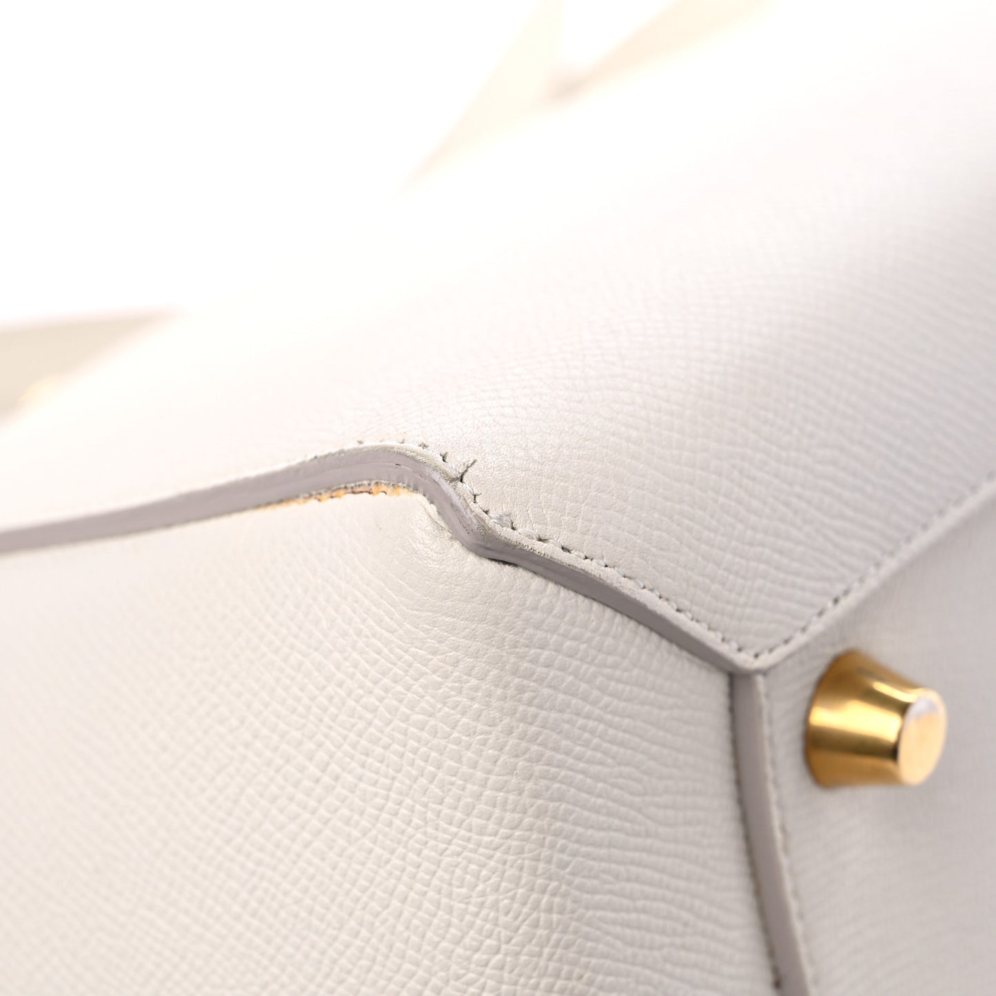 Grained Calfskin Mini Belt Bag White
