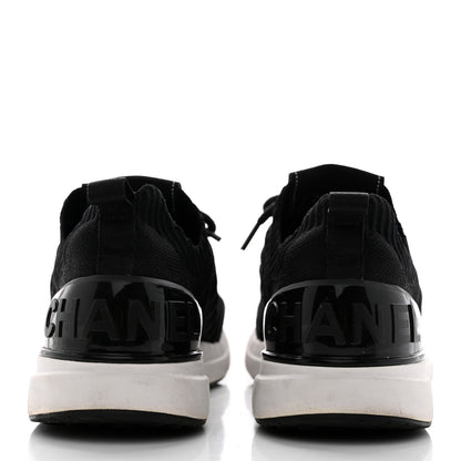 Chanel Fabric Logo Sneakers 36.5 Black 5 of 9