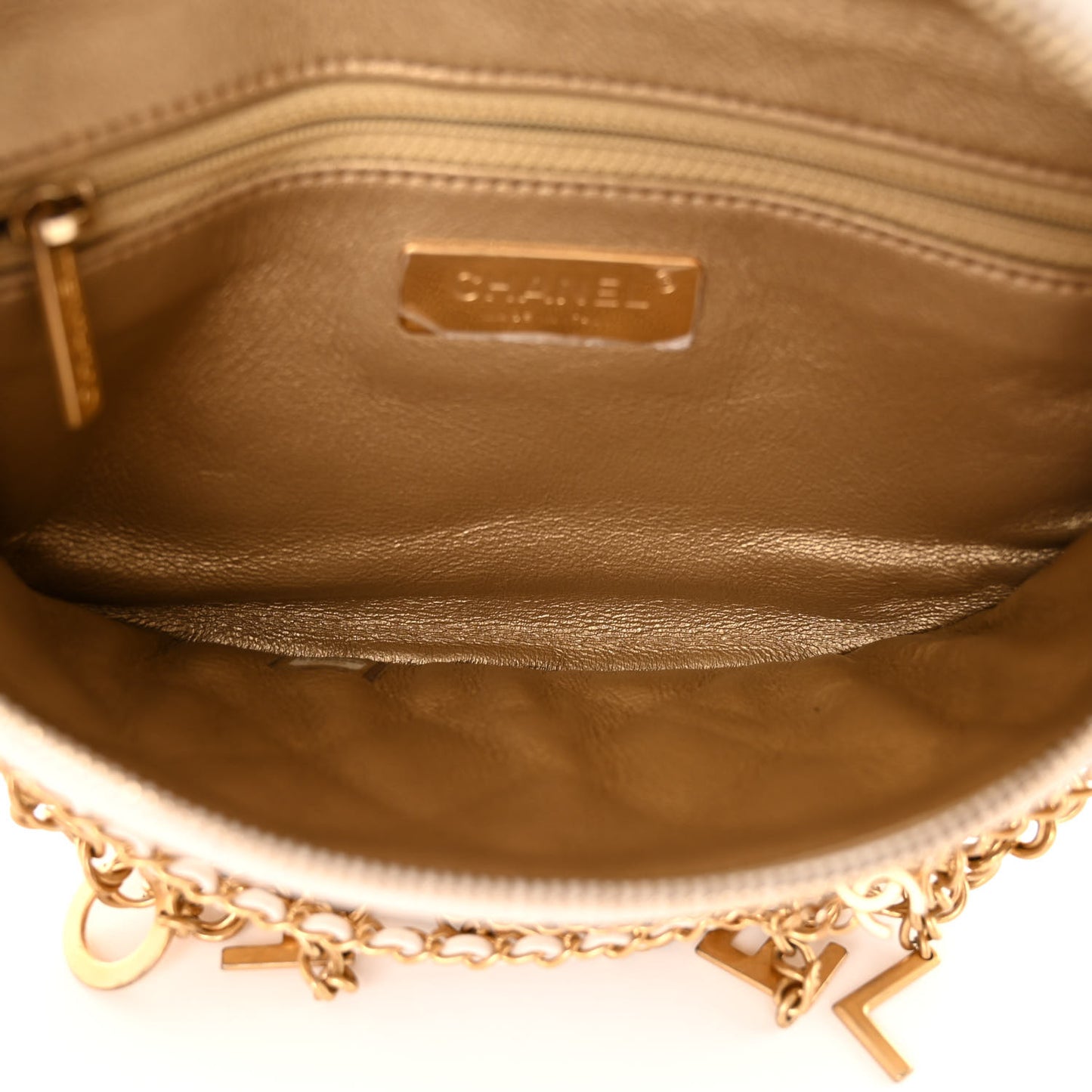 Lambskin Quilted All About Chains Waist Belt Bag White