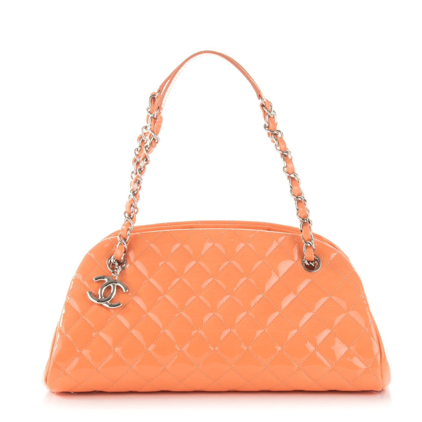 Patent Quilted Medium Just Mademoiselle Light Orange