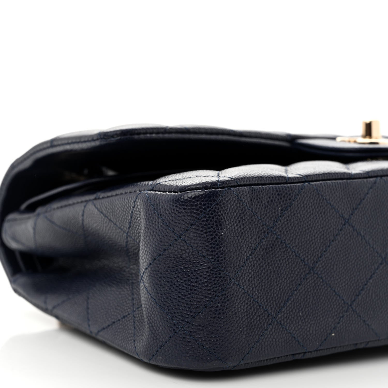 Chanel Caviar Quilted Medium Double Flap Navy 9 of 12