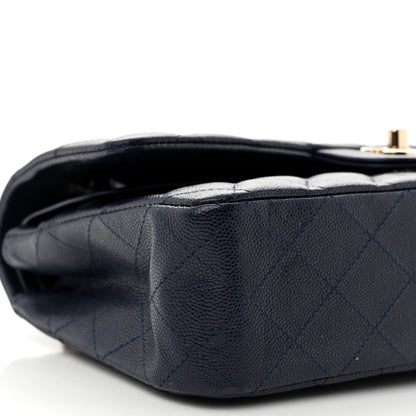 Chanel Caviar Quilted Medium Double Flap Navy 9 of 12