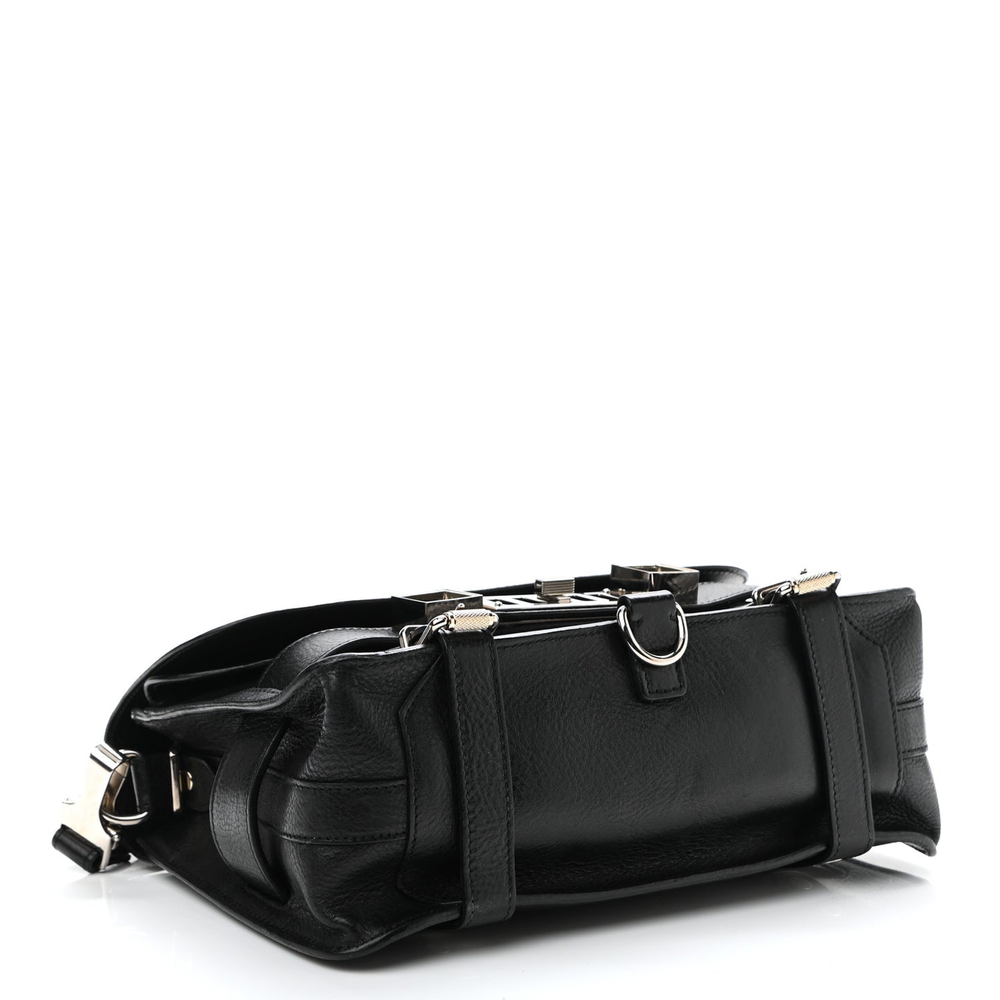 Smooth Calfskin Mini PS11 Classic Shoulder Bag Black