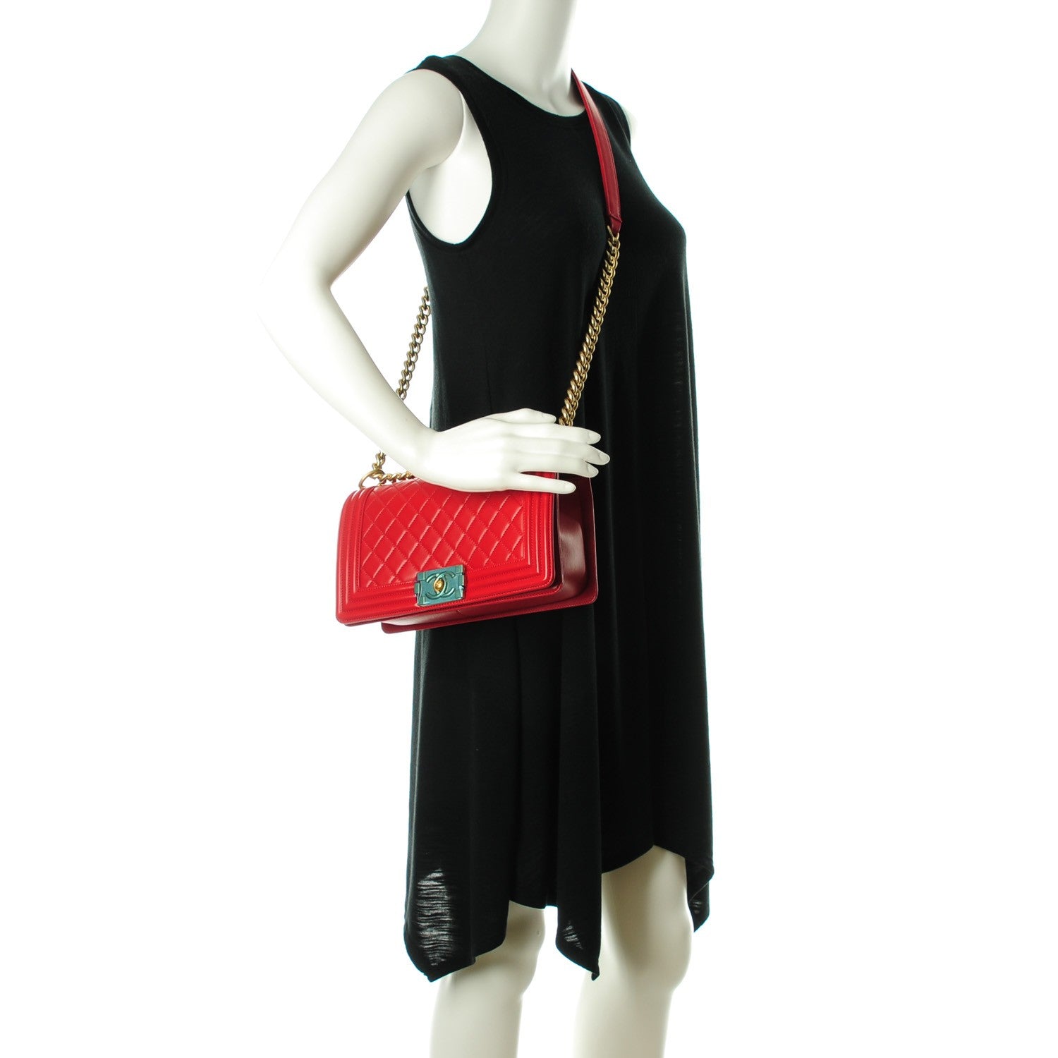 Chanel Lambskin Quilted Medium Boy Flap Red 3 of 10