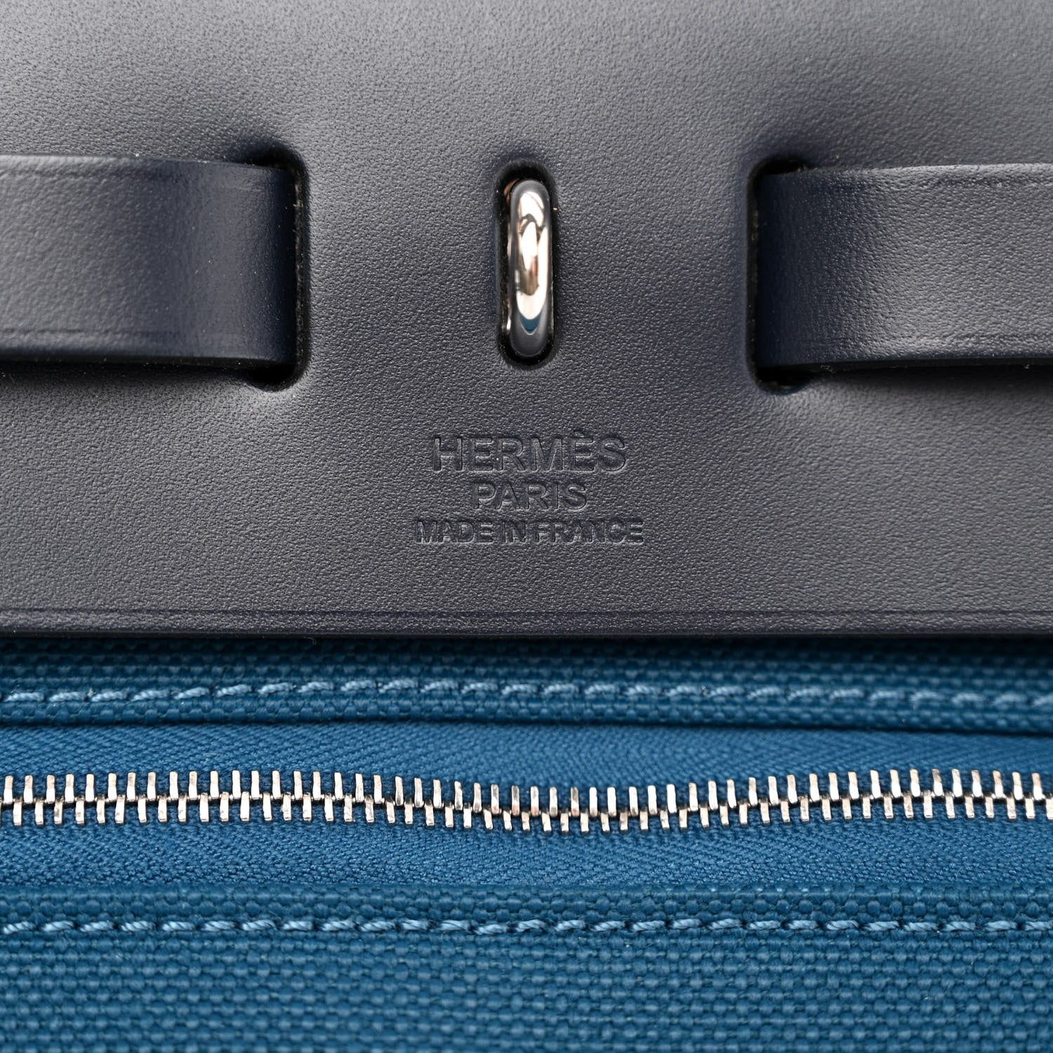 Hermes Military Toile Vache Hunter Herbag Zip PM 31 Black Blue De Malte 6 of 9
