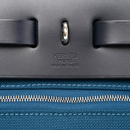Hermes Military Toile Vache Hunter Herbag Zip PM 31 Black Blue De Malte 6 of 9