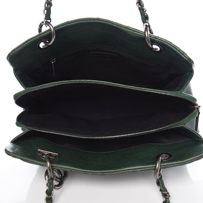 Chanel Caviar Chic Shopping Tote Dark Green 5 of 11