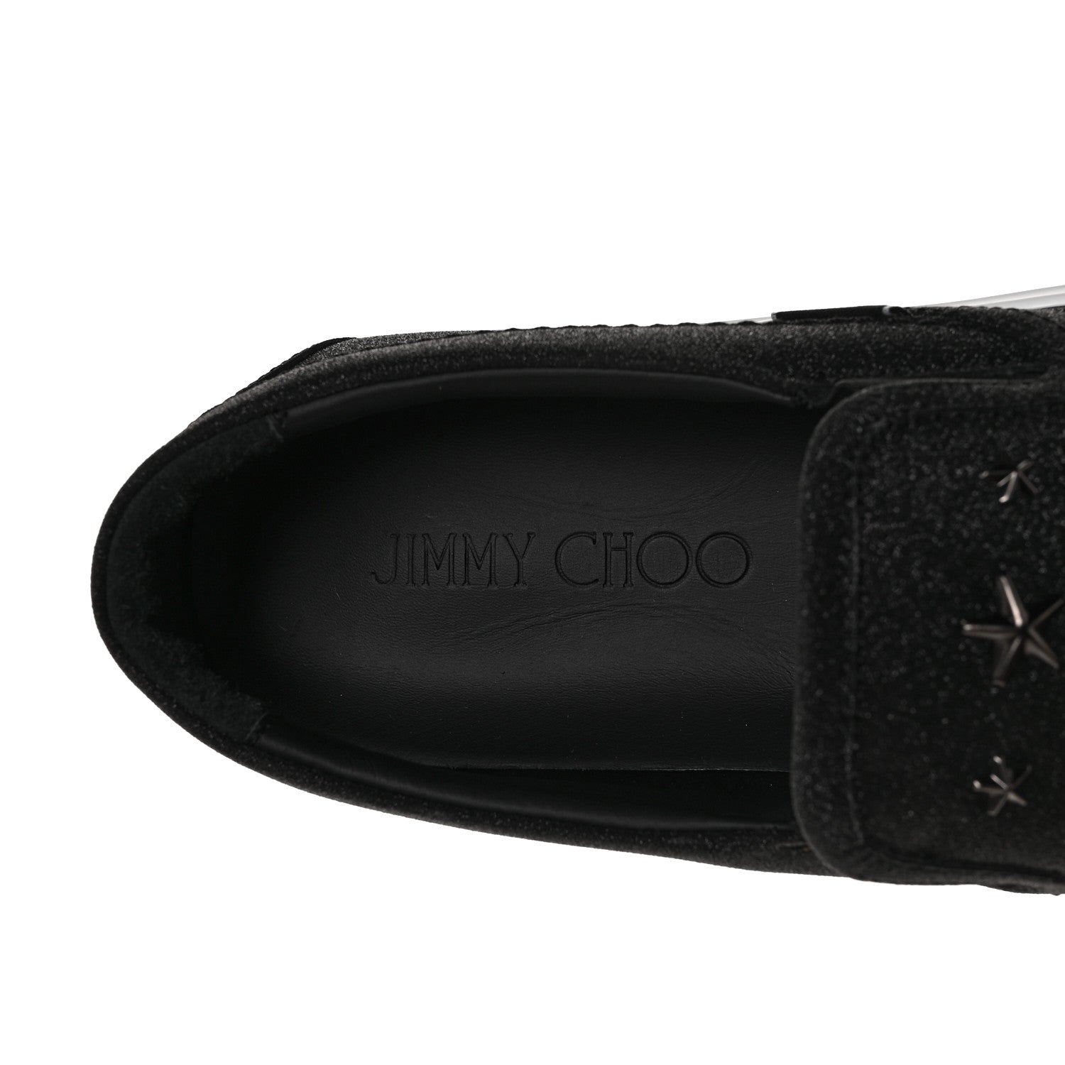 Jimmy Choo Fine Glitter Suede Mens Grove Sneakers 43 Black 7 of 8