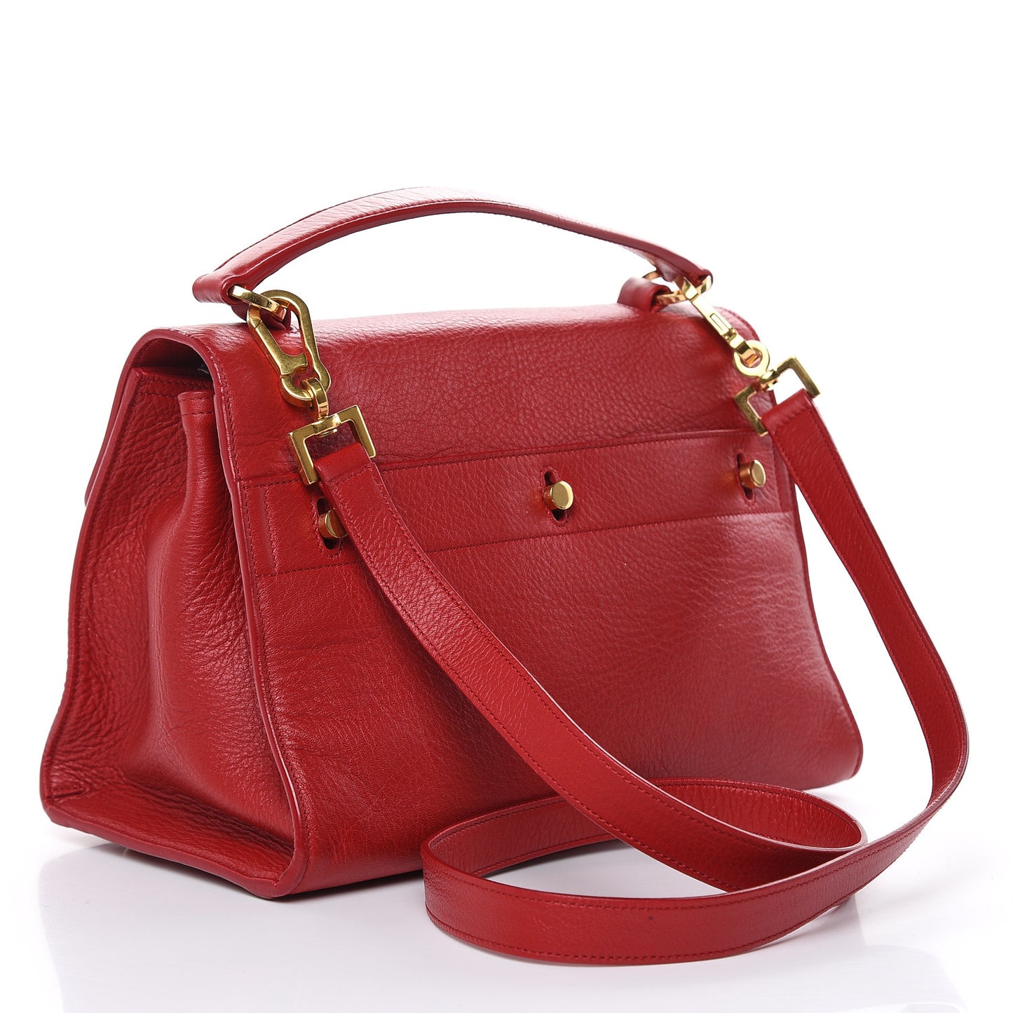 Calfskin Canvas Small Muse Two Red