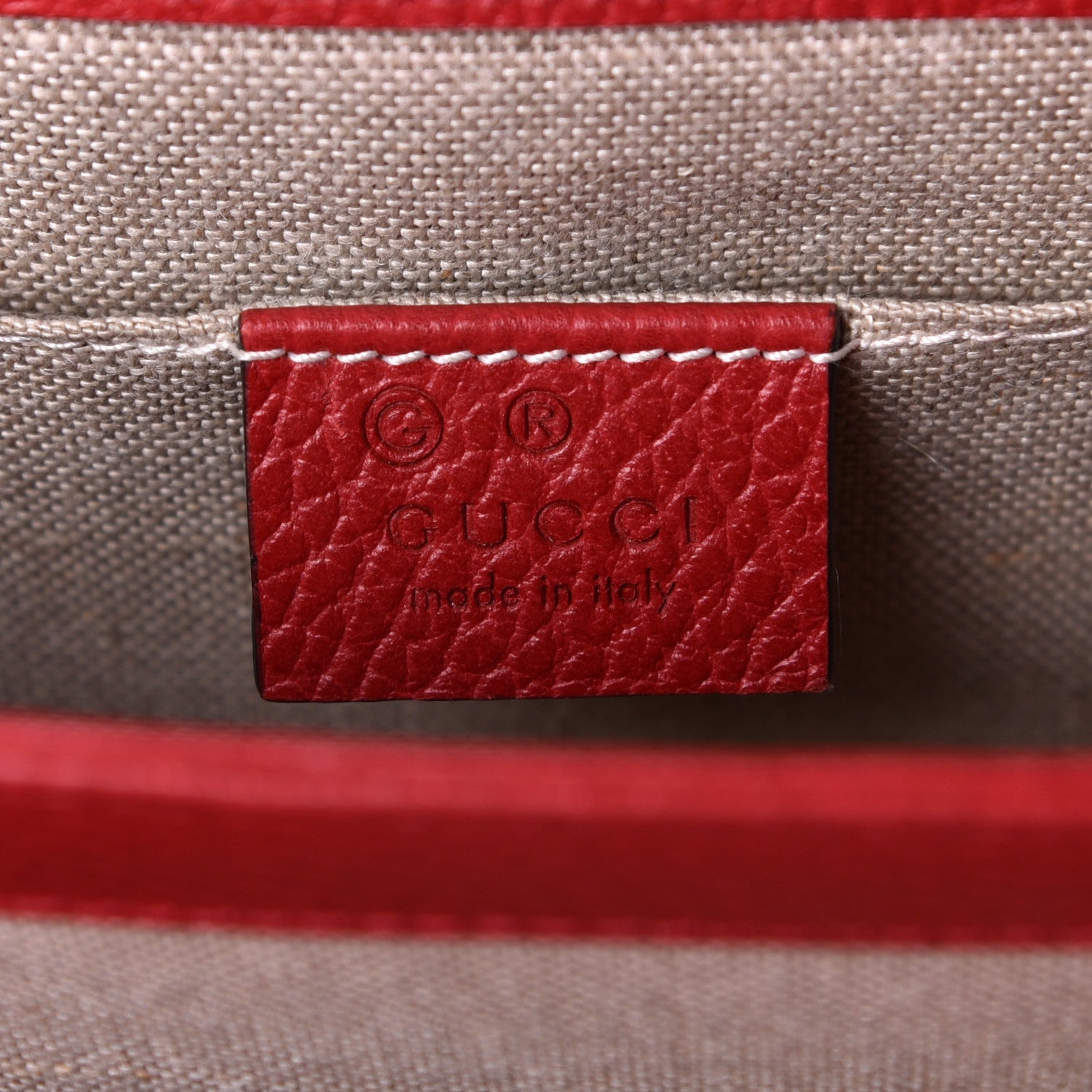 Gucci Dollar Calfskin Small Interlocking G Shoulder Bag Red 6 of 6