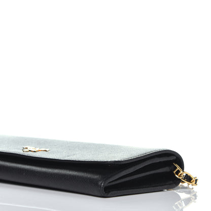 Prada Saffiano Metal Oro Chain Wallet Black 8 of 8