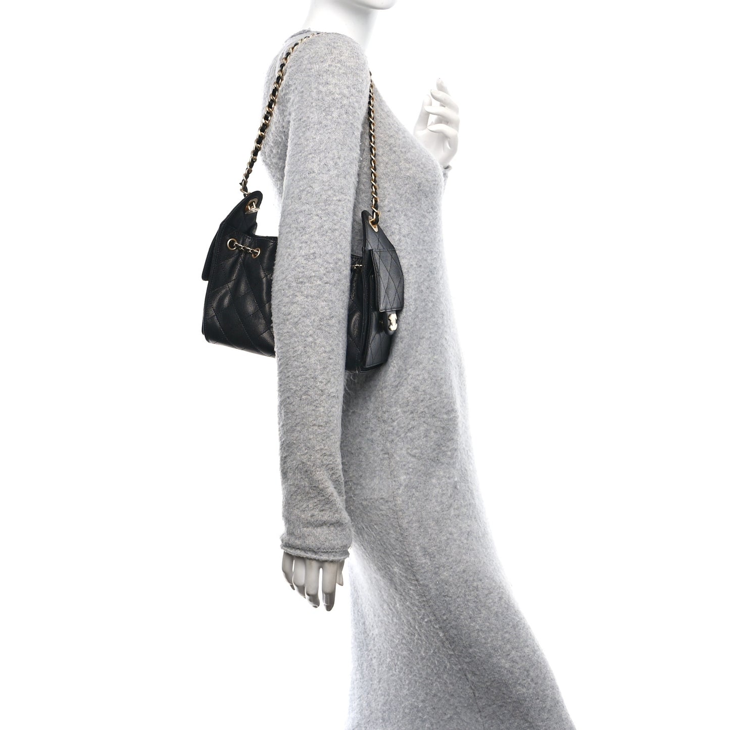 Caviar Quilted Mini Chanel 25 Handbag Black