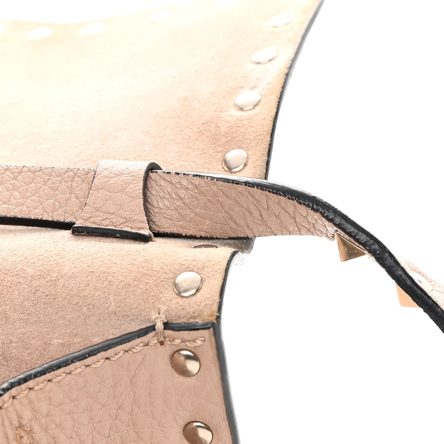 Valentino Garavani Pebbled Calfskin Medium Rockstud Flip Lock Crossbody Bag Poudre 13 of 21