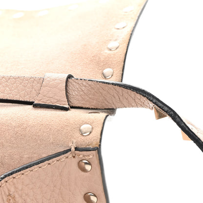 Valentino Garavani Pebbled Calfskin Medium Rockstud Flip Lock Crossbody Bag Poudre 13 of 21