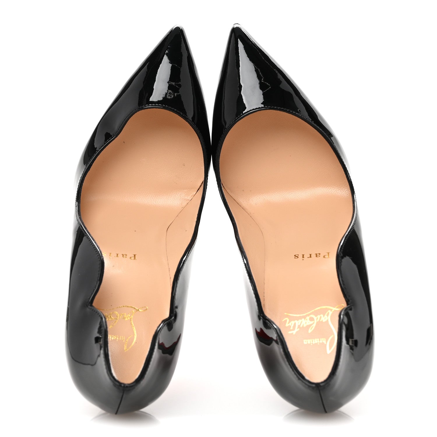 Christian Louboutin Patent Hot Chick 100 Pumps 37 Black 2 of 9