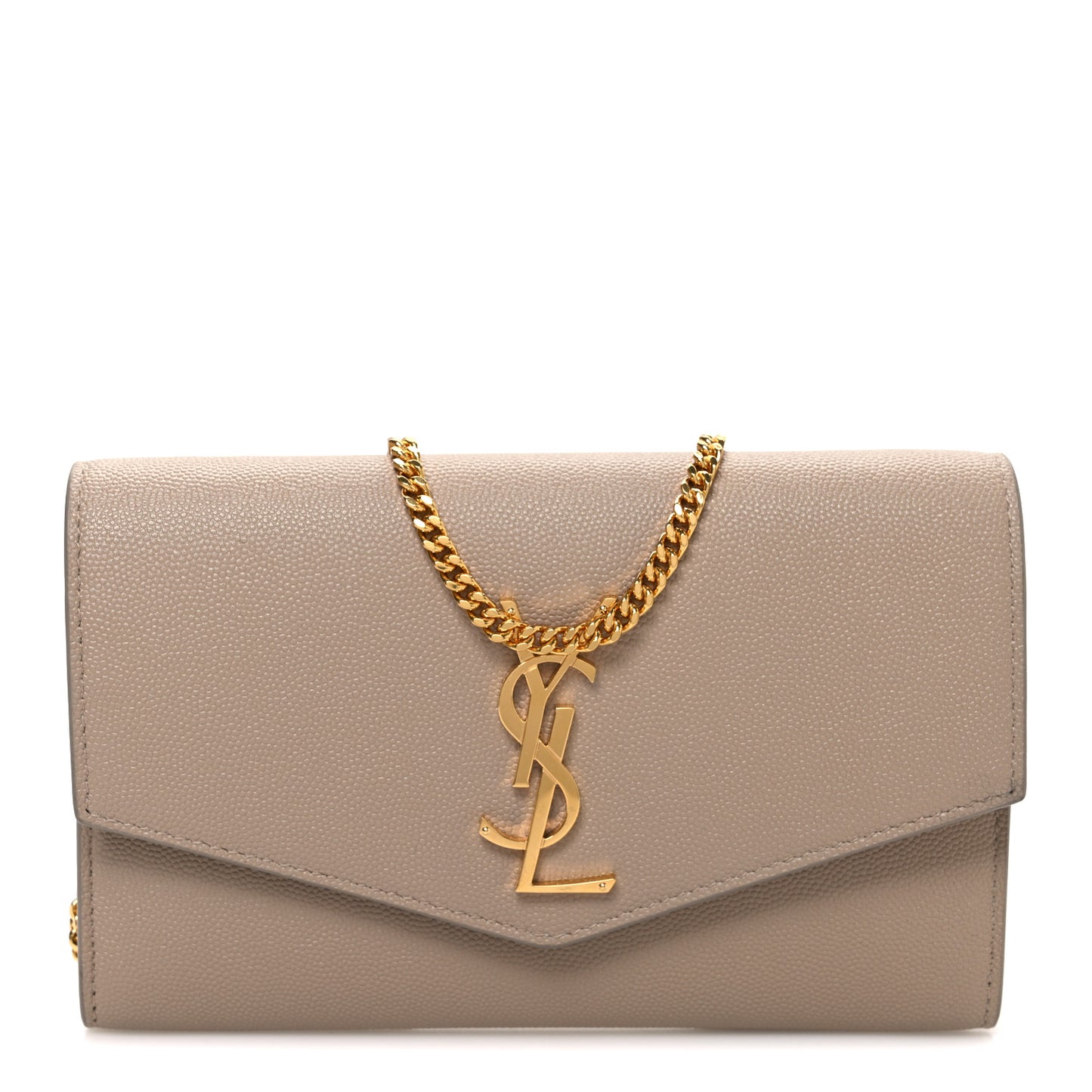 Grain De Poudre Monogram Uptown Chain Wallet Dark Beige