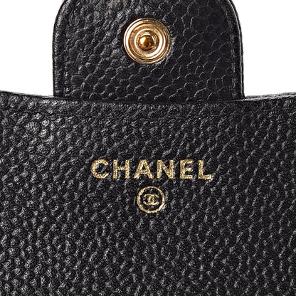 Chanel Caviar Quilted Compact Flap Wallet Black 5 of 9
