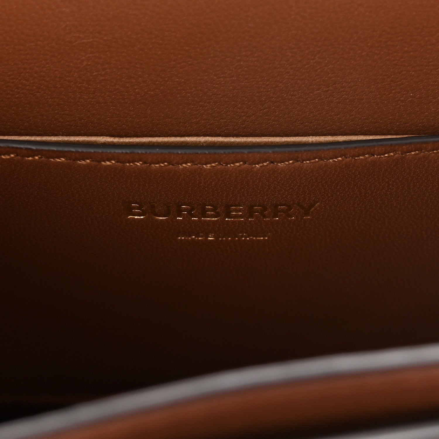 Burberry Canvas Calfskin Mini TB Bag Natural Malt Brown 6 of 9