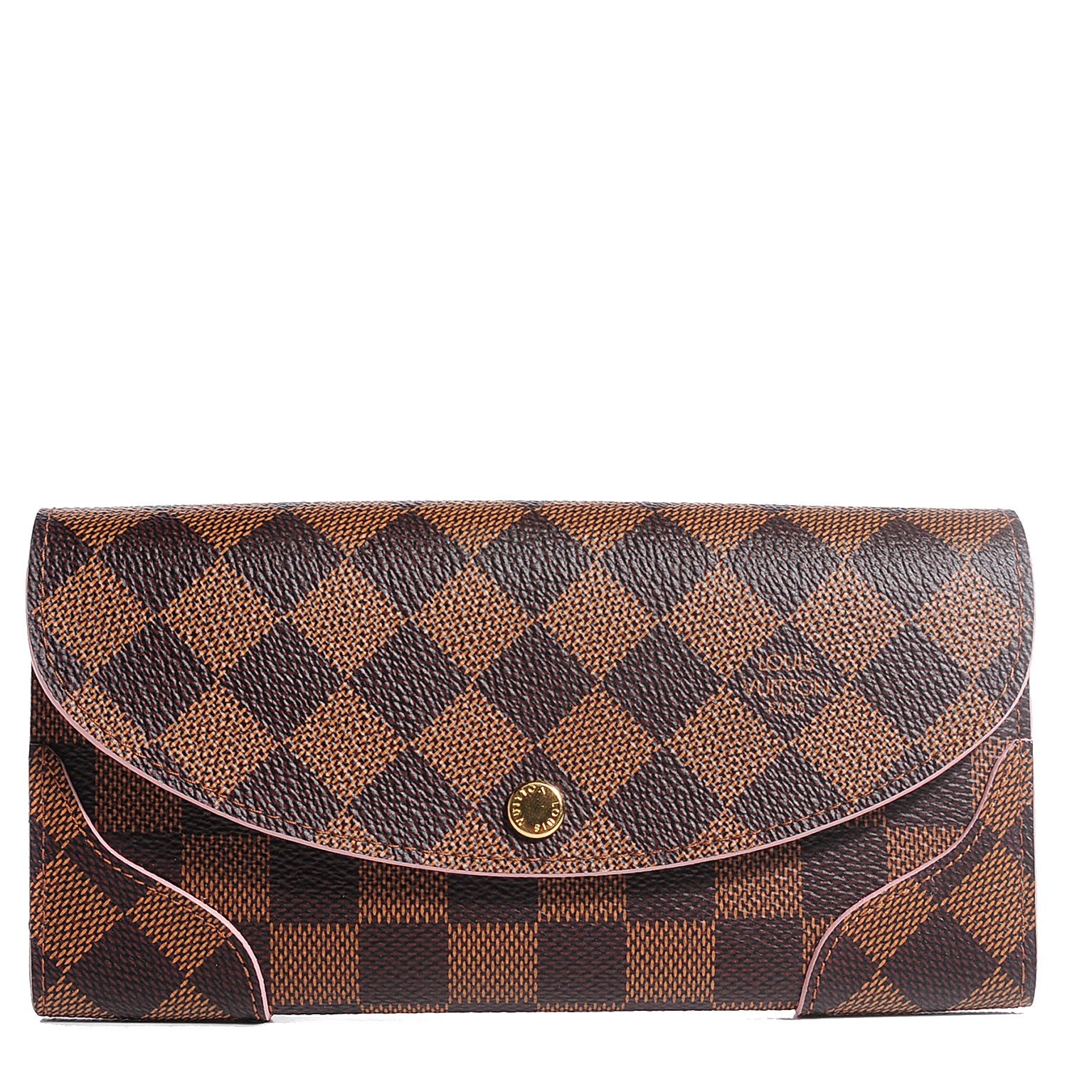 Louis Vuitton Damier Ebene Caissa Wallet Rose Ballerine 1 of 8