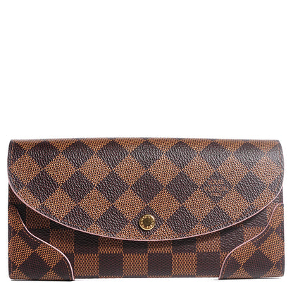 Louis Vuitton Damier Ebene Caissa Wallet Rose Ballerine 1 of 8