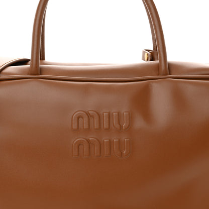 Miu Miu Soft Calf Softy Large Beau Top Handle Bag Cognac 7 of 9