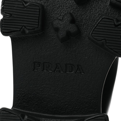 Prada Spazzolato Rois Triangle Monolith Chelsea 55mm Boots 39 Black 8 of 11