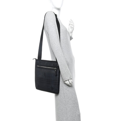 Burberry Haymarket Check Crossbody Messenger Bag Black 2 of 10