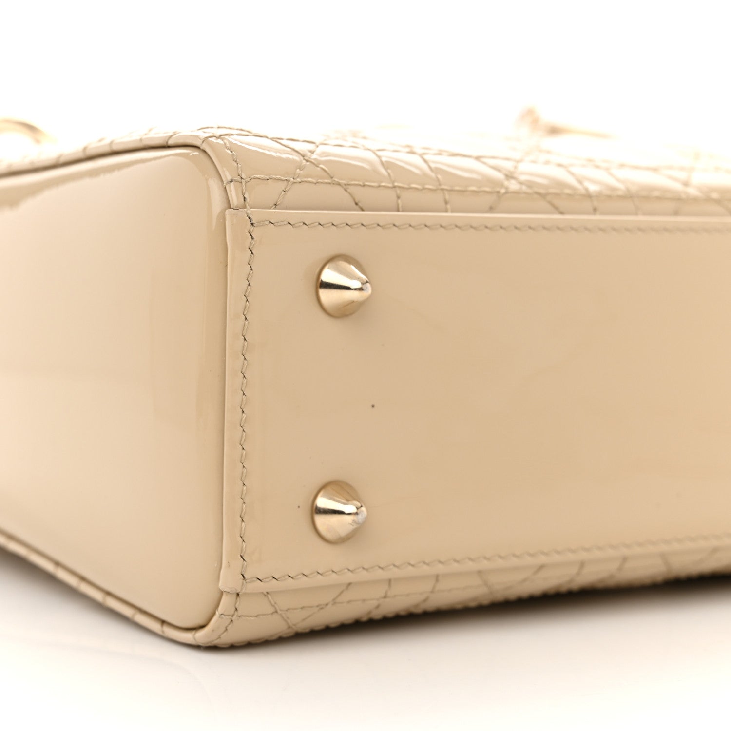 Christian Dior Patent Cannage Small Lady Dior Beige 8 of 10