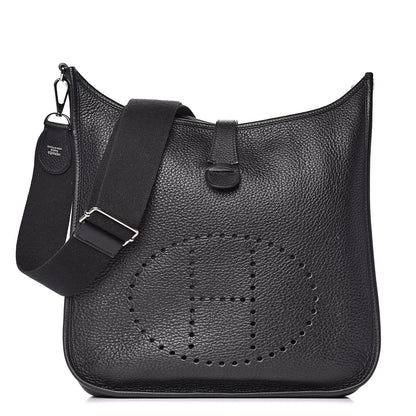 Hermes Taurillon Clemence Evelyne III GM Black 1 of 15