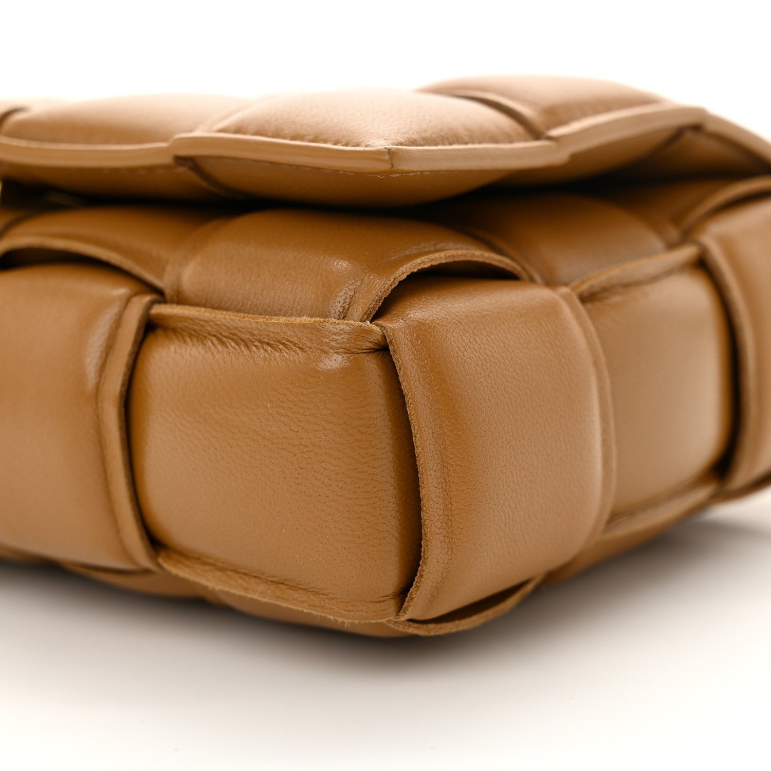 Bottega Veneta Nappa Maxi Intreccio Small Padded Cassette Crossbody Bag Camel 10 of 10