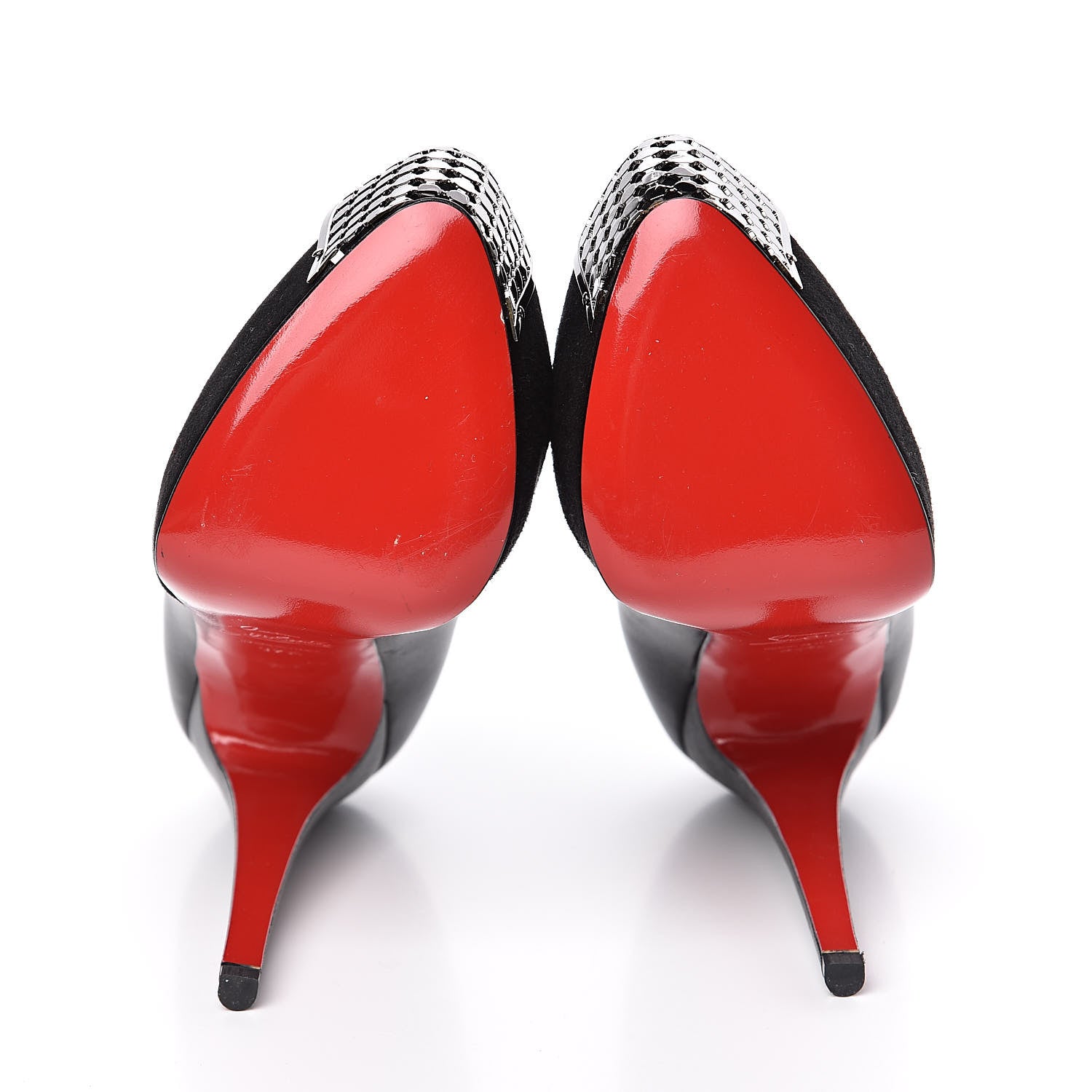 Christian Louboutin Suede Calfskin Maggie 160 Pumps 37.5 Black 5 of 8