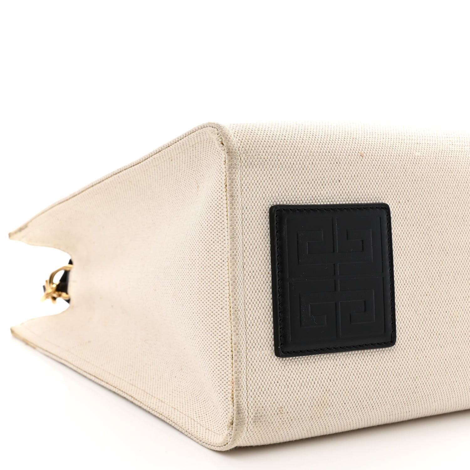 Givenchy Canvas Logo 4G Embossed Medium Tote Beige Black 9 of 14