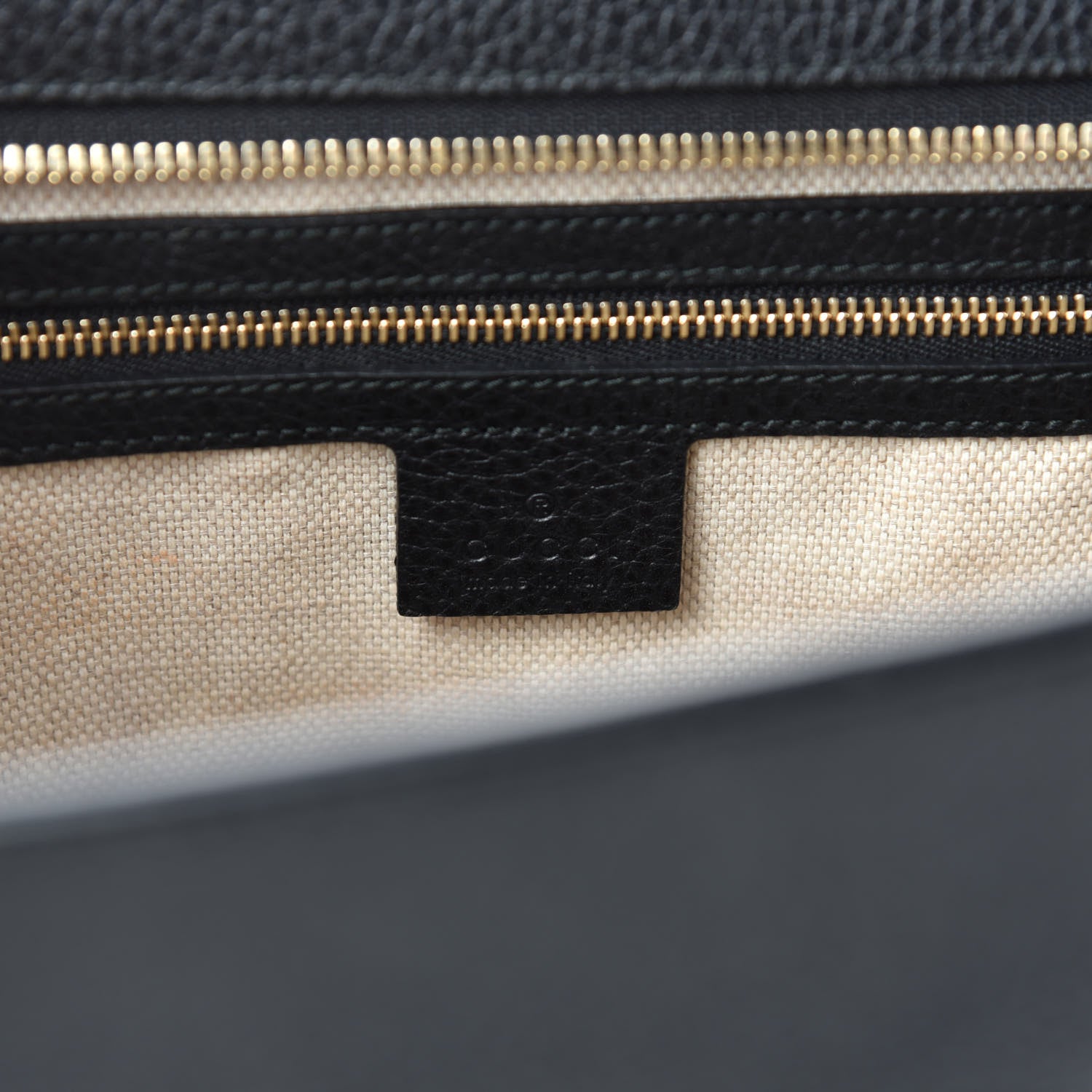 Gucci Pebbled Calfskin Medium Soho Top Handle Satchel Black 9 of 11