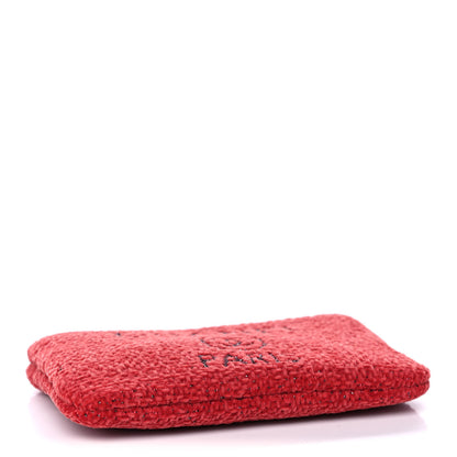 Chanel Lurex Boucle Deauville Cosmetic Pouch Red 4 of 11