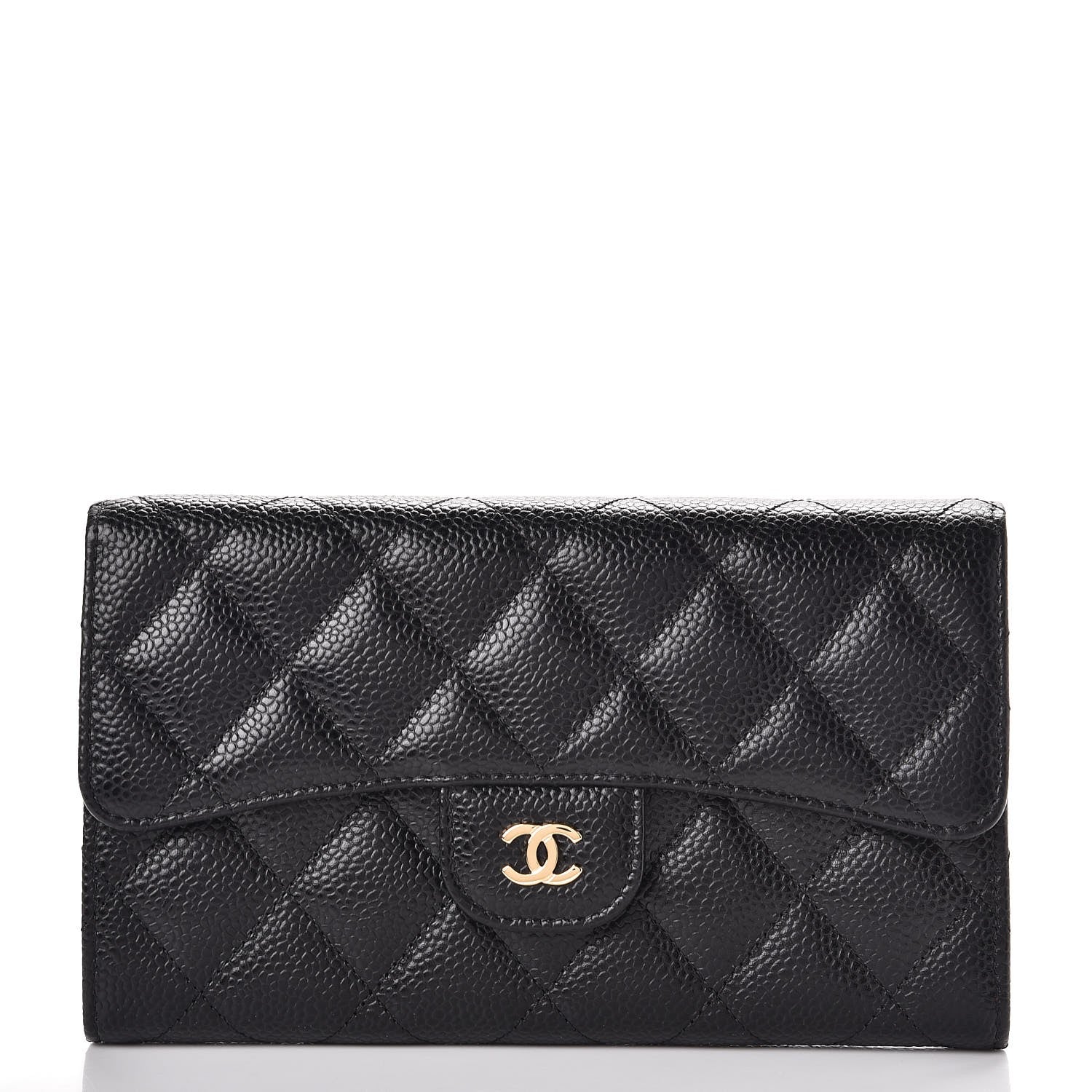 Chanel Caviar Quilted Large Flap Wallet Black 1 of 9